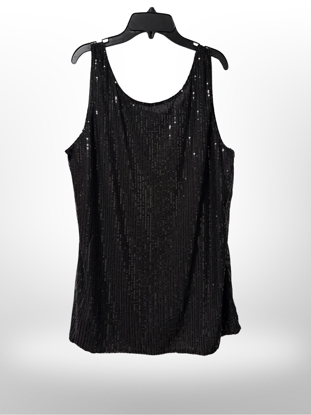 Black Sequin Camisole Tank Top